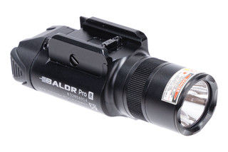 Olight Baldr Pro R 1350 Lumen Weapon Light and Green Laser Sight attaches to a GLOCK or Picatinny rail.